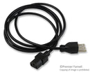 Multicomp SPC13264 Power Cord NEMA5-15P/IEC 6FT 10A Black