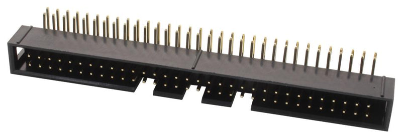 Multicomp MC-254-64-00-RA-DIP Wire-To-Board Connector Right Angle 2.54 mm 64 Contacts Header MC 254 Series Through Hole