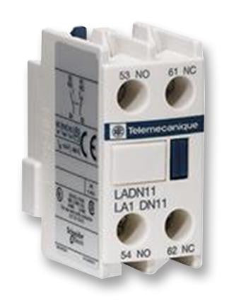 SCHNEIDER ELECTRIC / TELEMECANIQUE LADN11 Contact Block, 1NO/1NC, 10 A, 690 V, 2 Pole, Screw Clamp