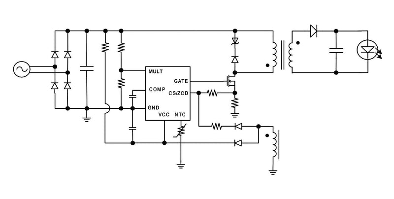 Monolithic Power Systems (MPS) MP4027GJ-P LED Driver AC/DC 1 Output Buck-Boost Flyback 12 V to 28 Input TSOT-23-8 New