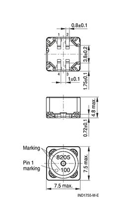 Epcos B82472D6223M000 Power Inductor (SMD) 22 &Acirc;&micro;H 1.65 A Shielded 2.55 B82472D6 Series