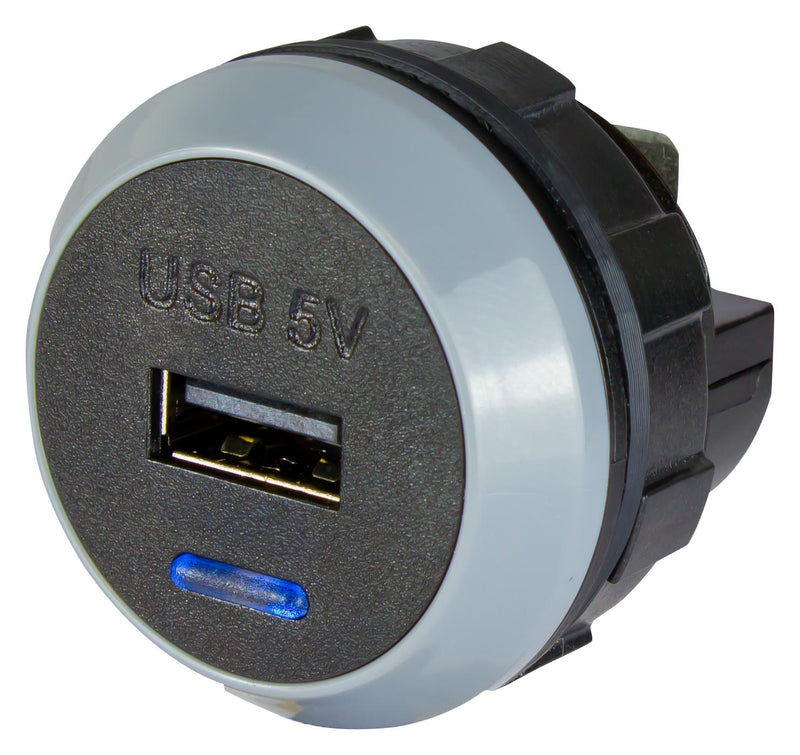 ALFATRONIX PVPRO-S USB Charger Receptacle, 5VDC, PVPro Series, 2.1 A, 1 Port, USB Type A