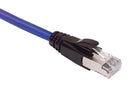 L-COM TRD695APBLU-3 Plenum Rated Shielded Category 6A Cable RJ45 / 23AWG Solid Blue 3.0FT 97AC8825