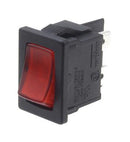 Multicomp PRO MP004803 Rocker Switch Dpdt 12 A 250 VAC Illuminated Panel Quick Connect 21 mm x 15 Red