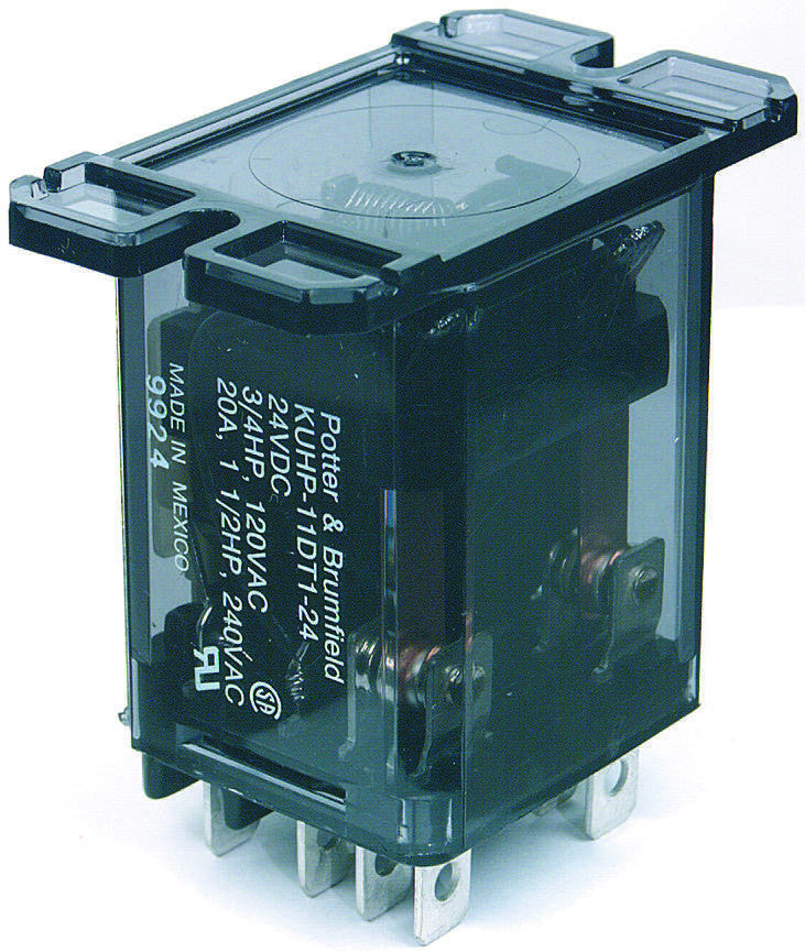 POTTER&BRUMFIELD - TE CONNECTIVITY KUHP-11DT1-12 RELAY, DPDT, 240VAC, 28VDC, 20A