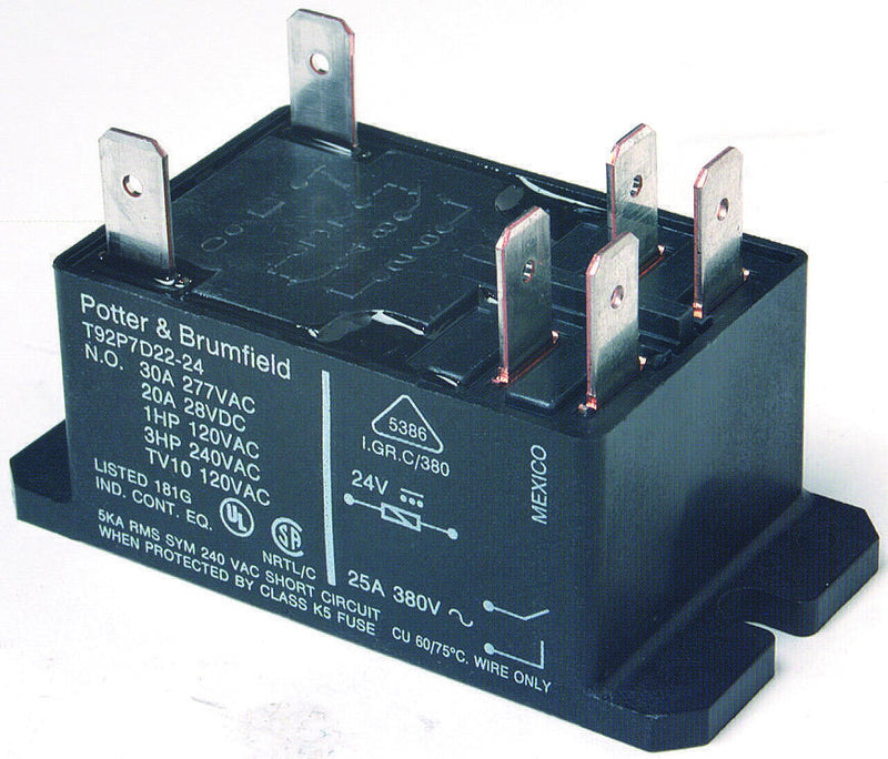 POTTER&BRUMFIELD - TE CONNECTIVITY T92P7D52-12 RELAY, DPST, 277VAC, 28VDC, 40A