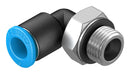 Festo QSML-G1/8-6 Pneumatic Fitting Push-In L-Fitting G1/8 14 bar 6 mm PBT (Polybutylene Terephthalate) Qsml