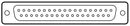 Amphenol Communications Solutions D37S24A4GV00LF D Sub Connector DB37 Standard Receptacle FCI Delta 37 Contacts DC Solder