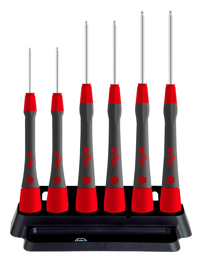 Wiha 42993 Screwdriver Set Hexagon Ball End 0.9 mm - 3 Picofinish Holder 6 Piece