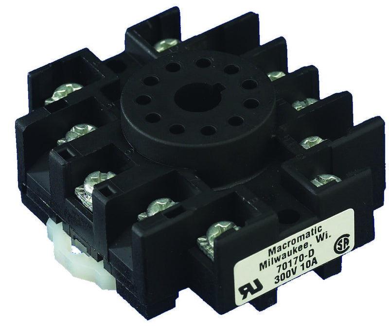 MACROMATIC CONTROLS 70170-D DIN RAIL RELAY SOCKET