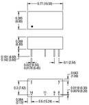 Murata Power Solutions NMA1212DC Isolated Through Hole DC/DC Converter ITE 1:1 1 W 2 Output 12 V 42 mA