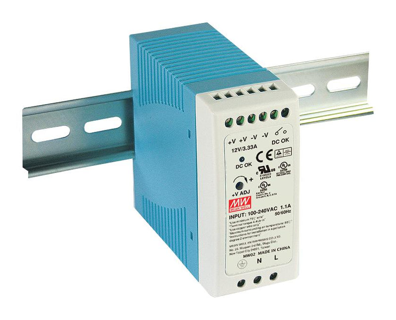 Mean Well MDR-40-48 AC/DC DIN Rail Power Supply (PSU) ITE 1 Output 39.8 W 48 V 830 mA