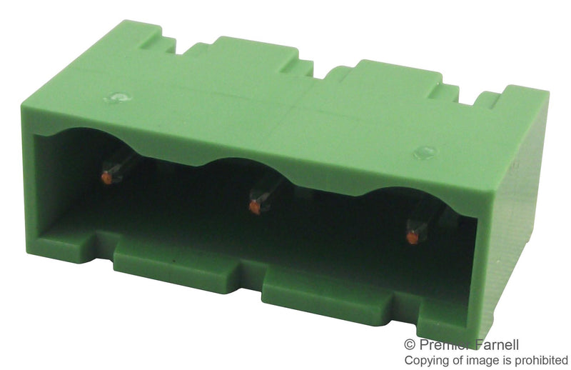 CAMDENBOSS CTB9500/3 Terminal Block, Plug, 7.5 mm, 3 Ways, 12 A, 750 V, Through Hole Vertical