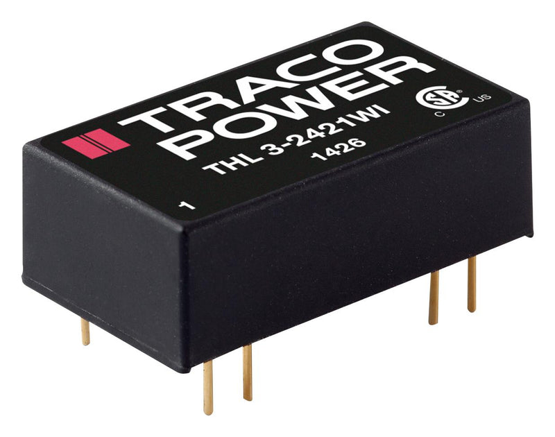 Tracopower THL 3-4812WI Isolated Board Mount DC/DC Converter 1 Output 3 W 12 V 250 mA