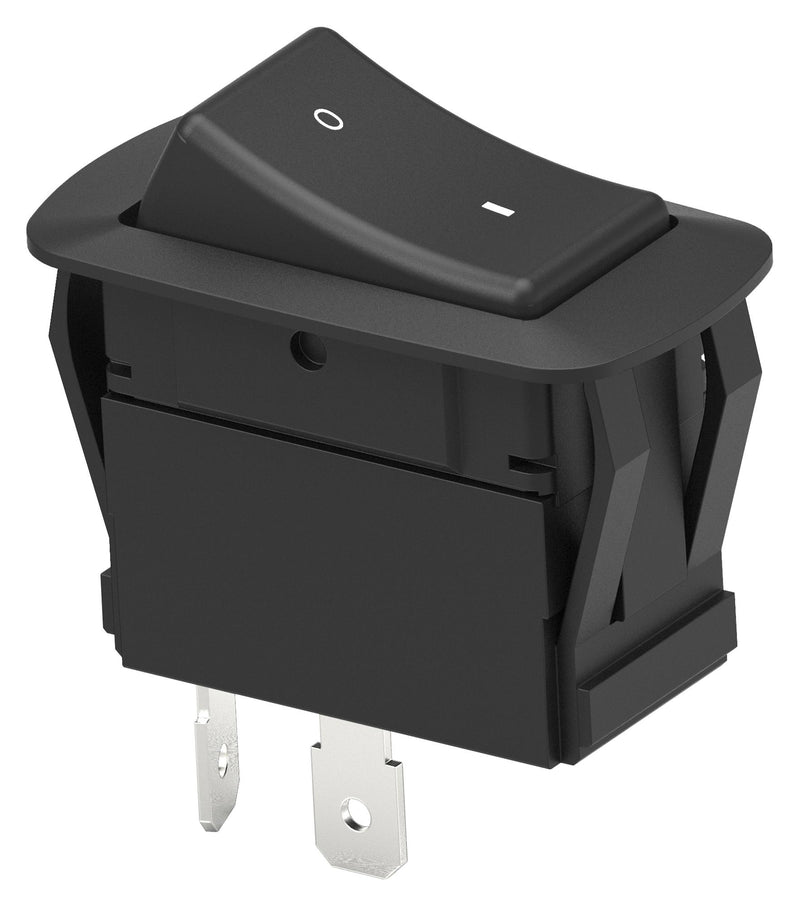 TE Connectivity 1571102-2 Rocker Switch On-Off Dpst Non Illuminated Panel Mount Black PRC