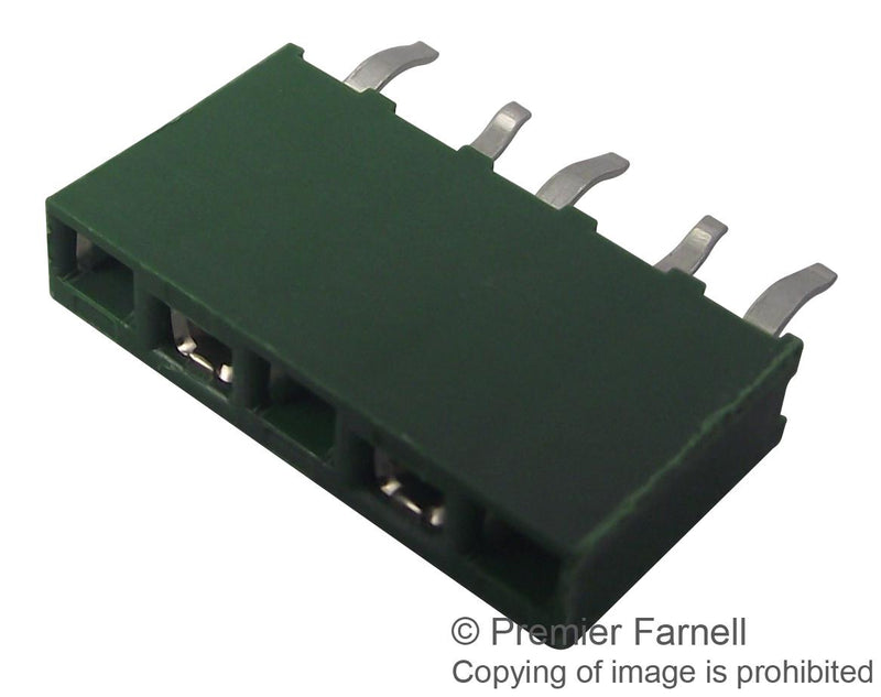 AMP - TE Connectivity 215297-5 Board-To-Board Connector 2.54 mm 5 Contacts Receptacle Ampmodu HV-100 Series Through Hole