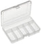 DURATOOL 101ATN STORAGE BOX, 6 COMPARTMENT, TRANSPARENT