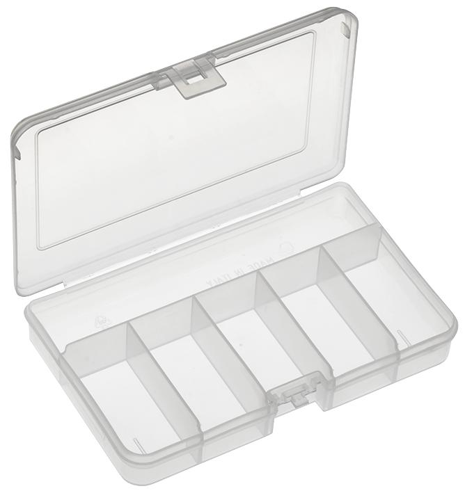 DURATOOL 101ATN STORAGE BOX, 6 COMPARTMENT, TRANSPARENT