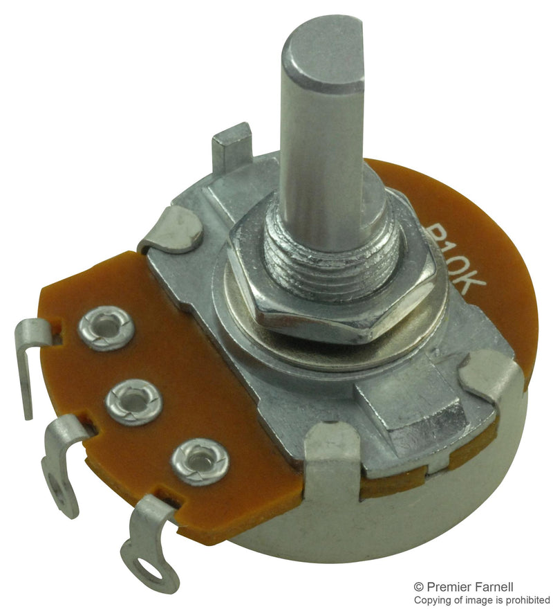 BI TECHNOLOGIES / TT ELECTRONICS P231-FC20BR10K Rotary Potentiometer, 10 kohm, 500 mW, &plusmn; 20%, P231 Series, 1 Turns, Linear