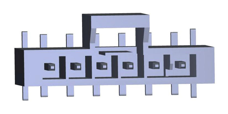 Molex 105431-1106 Wire-To-Board Connector 2.5 mm 6 Contacts Header Nano-Fit 105431 Series Surface Mount 1 Rows