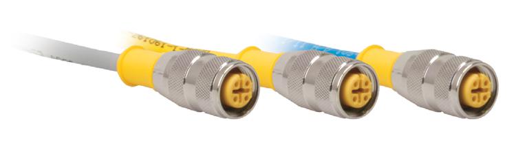 TURCK RK 4T-2 EUROFAST CORD, M12, FEMALE 4 POSITION STRAIGHT