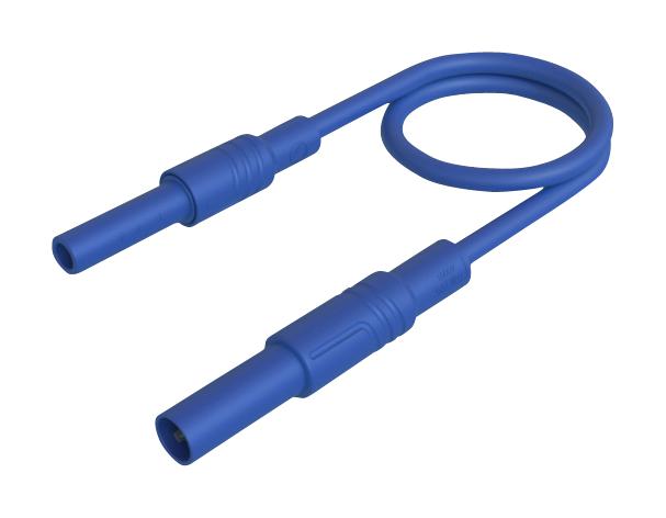 Hirschmann Test and Measurement 934046102 Banana Lead 4mm Plug Shrouded Socket 3.3 ft 1 m Blue 32 A New