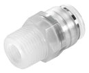 Festo NPQP-D-R12-Q12-FD Pneumatic Fitting Push-In R1/2 10 bar 12 mm PP (Polypropylene) Npqp