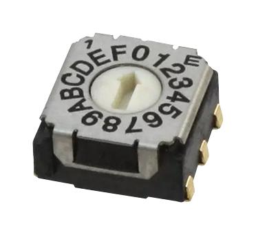 Nidec Copal Electronics SH-7050TA Rotary Coded Switch SH-7000 Series SMD 16 Position 5 VDC Hexadecimal 100 mA