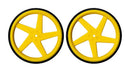 Kitronik 2593-TT 2593-TT Wheel Yellow 5 Spoke ABS TT Style Hobby Motors New