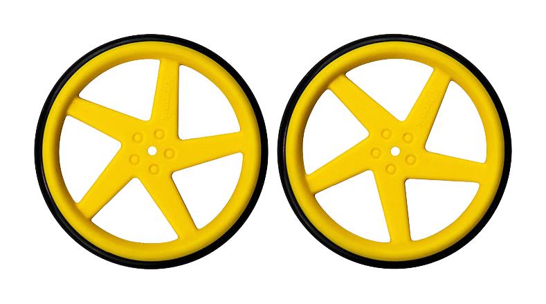 Kitronik 2593-TT 2593-TT Wheel Yellow 5 Spoke ABS TT Style Hobby Motors New