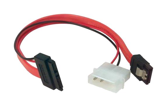 L-COM CASSA-18 Cable Assy SLIMSATA-SATA/PWR Conn 18"