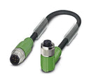 Phoenix Contact SAC-5P-M12MS/ 03-PUR/M12FR SH Sensor Cable M12 Plug 90&deg; Receptacle 5 Positions 300 mm 11.8 "