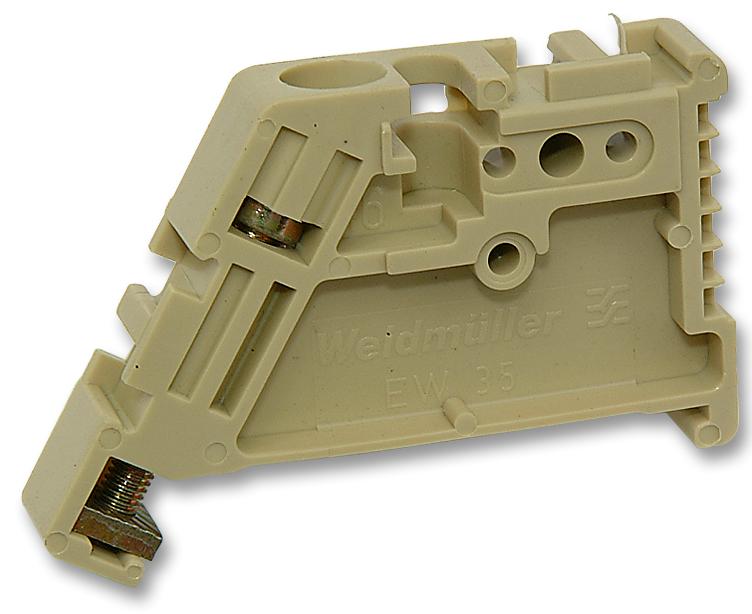 Weidmuller EW35 EW35 End Bracket Beige Polyamide 66 TS 35 DIN Terminal Blocks