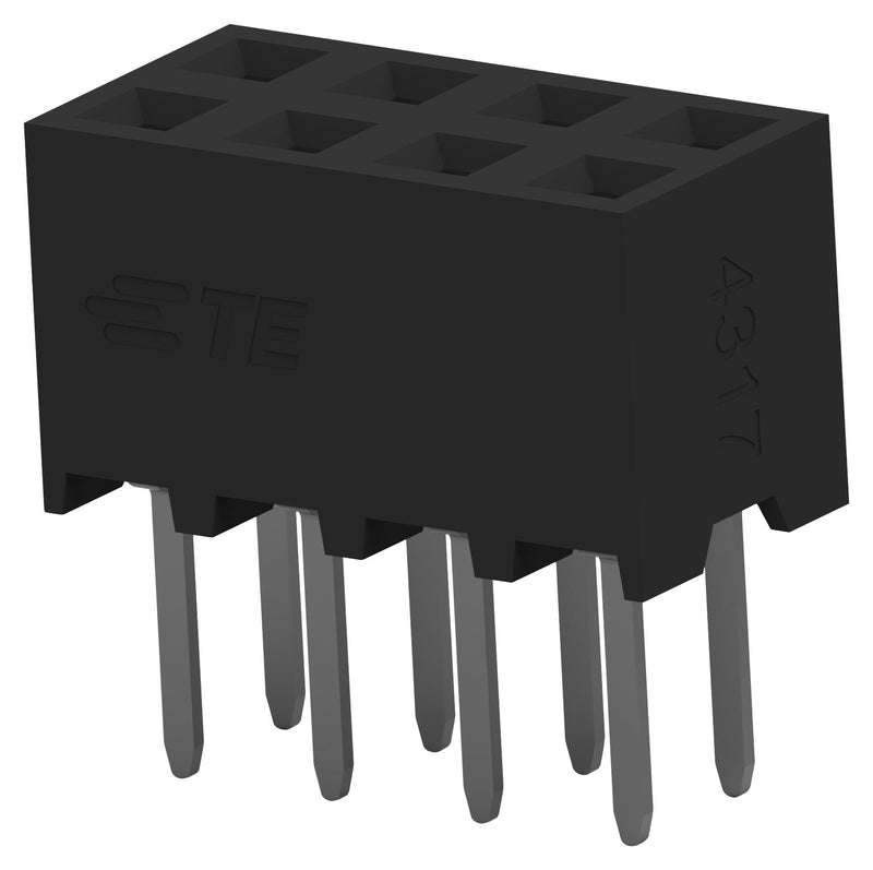 TE Connectivity 2314820-8 2314820-8 PCB Receptacle Board-to-Board 2 mm Rows 8 Contacts Through Hole Mount Ampmodu