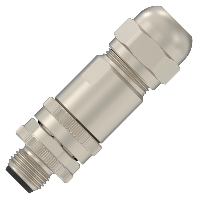 AMP - TE Connectivity 2351415-1 Sensor Connector PG7 M12 Male 8 Positions Crimp Pin Contacts Not Supplied