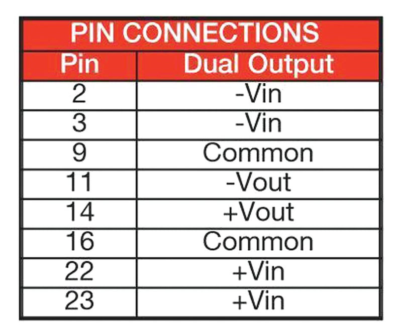 XP Power JCA0648D03 JCA0648D03 Isolated Through Hole DC/DC Converter 2:1 Input ITE 6 W 2 Output 15 V 200 mA