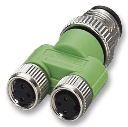 Phoenix Contact SAC-3P-M12Y/2XM 8FS SAC-3P-M12Y/2XM 8FS Sensor Splitter Y - Style Cable Mount 4 Position M12 Plug 2 x 3 M8 Receptacle