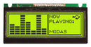 Midas MC122032CA6W-SPTLY MC122032CA6W-SPTLY Graphic LCD 122 x 32 Pixels Black on Yellow / Green 5V Parallel Transflective