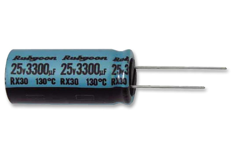 Rubycon 50RX30100M10X12.5 Electrolytic Capacitor Miniature 100 &Acirc;&micro;F 50 V &plusmn; 20% Radial Leaded 2000 Hours @ 130&deg;C Polar