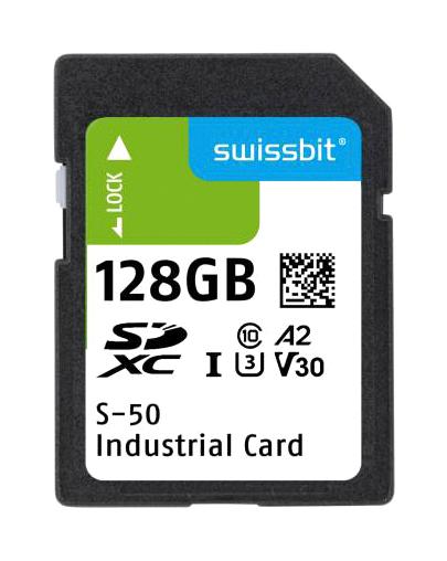 Swissbit SFSD128GL2AM1TO-I-7G-221-STD SFSD128GL2AM1TO-I-7G-221-STD Flash Memory Card 3D TLC Sdxc UHS-1 Class 10 128 GB S-50 Series