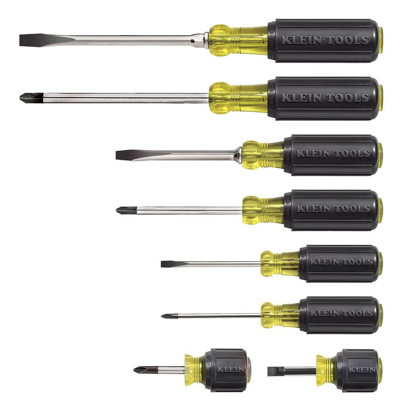 Klein Tools 85078 Screwdriver Set Cushion Grip Phillips Slotted 8 Piece