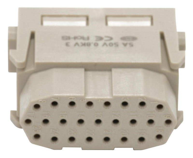 Multicomp PRO MP009512 Heavy Duty Connector High Density MP-HM Inserts Module 25 Contacts Receptacle