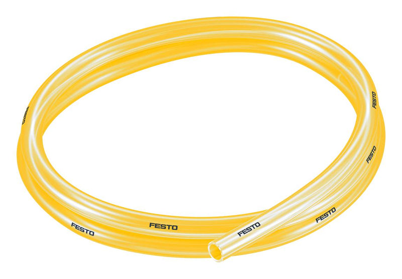 Festo PUN-H-10X15-TGE Pneumatic Tubing 10 mm 7 PU (Polyurethane) Transparent Yellow bar 50 m