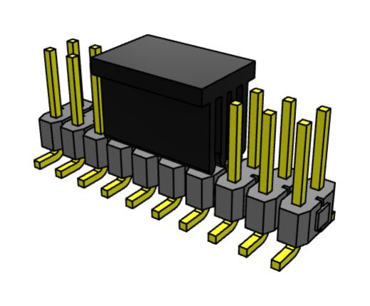 Samtec TSM-110-01-T-DV-P-TR TSM-110-01-T-DV-P-TR Connector Header 20POS 2ROW 2.54MM