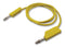 HIRSCHMANN TEST AND MEASUREMENT 934063103 Test Lead, 4mm Banana Plug to 4mm Banana Plug, Yellow, 60 V, 32 A, 1 m