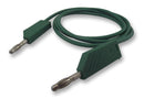 HIRSCHMANN TEST AND MEASUREMENT 934061104 Test Lead, 4mm Banana Plug to 4mm Banana Plug, Green, 60 V, 32 A, 500 mm