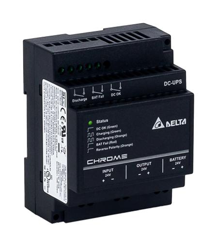 Delta Electronics / Power DRU-24V10ACZ DRU-24V10ACZ Uninterruptible Supply (UPS) ITE 24 V DIN Rail Chrome Series