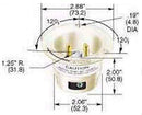 HUBBELL WIRING DEVICES HBL2325 CONNECTOR, POWER ENTRY, PLUG, 20A