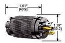 HUBBELL WIRING DEVICES HBL7594V CONNECTOR, POWER ENTRY, PLUG, 15A