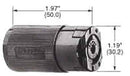 HUBBELL WIRING DEVICES HBL7593V CONNECTOR, POWER ENTRY, RECEPTACLE, 15A